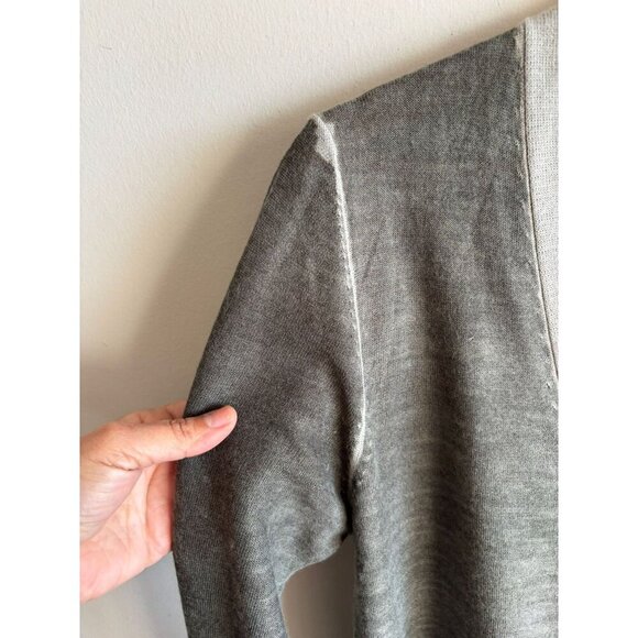 Guess Mens V-Neck Long Sleeve Button-Up Wool Classic Cardigan Sweater Gray  M - Picture 4 of 13